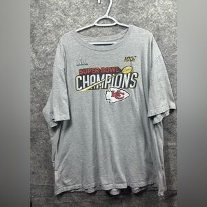 Kansas City Chiefs Shirt Mens 3X Tall  Gray Super Bowl 54 LIV Miami Mahomes